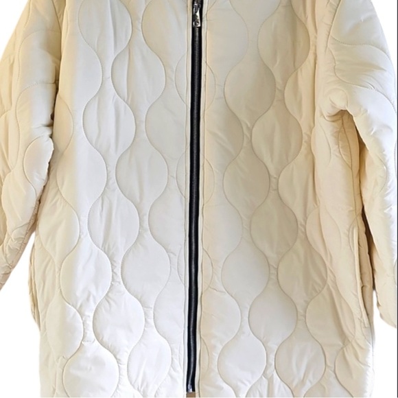 NWT Steve Madden Quilted Military Liner Jacket XS Oatmeal - Picture 2 of 10